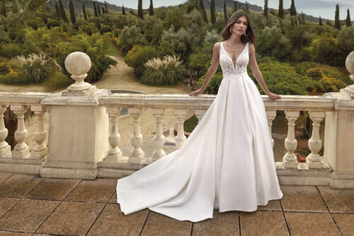robe de mariée princesse en satin - 25026