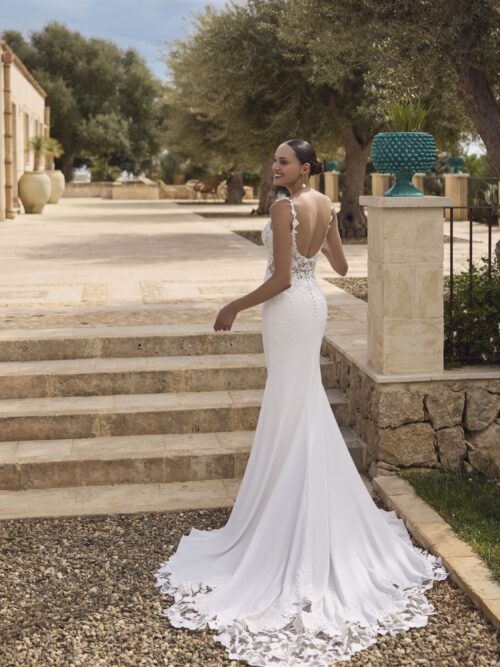 robe de mariée sirène avec dentelle – Image 3