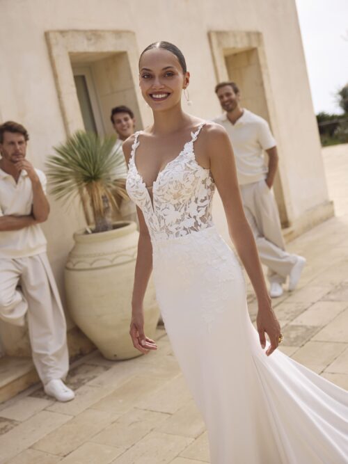 robe de mariée sirène avec dentelle – Image 5
