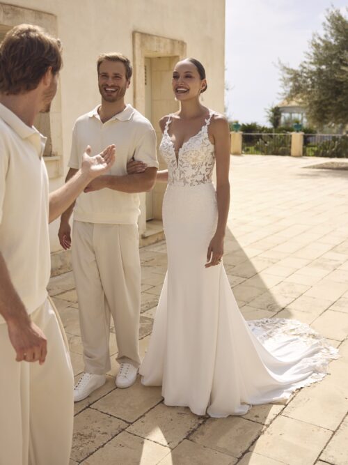 robe de mariée sirène avec dentelle