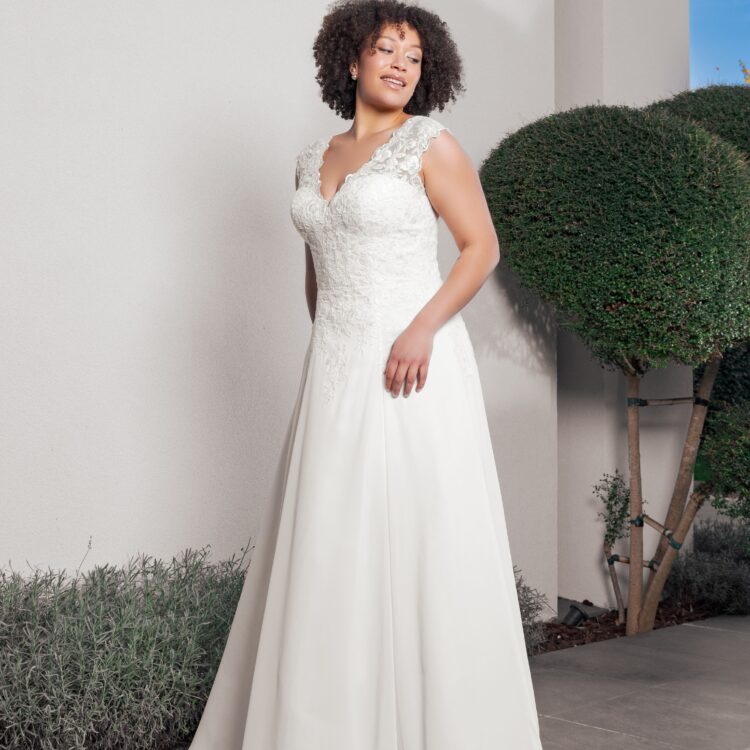 robe de mariée avec dentelle - GEORGIA