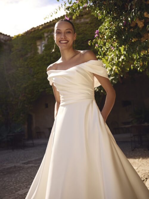 robe de mariée col bateau - GERLINDE – Image 3