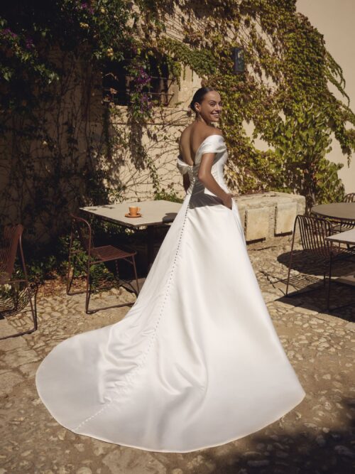 robe de mariée col bateau - GERLINDE – Image 2