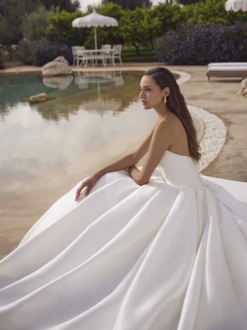 robe de mariée princesse satin - GHADA – Image 4