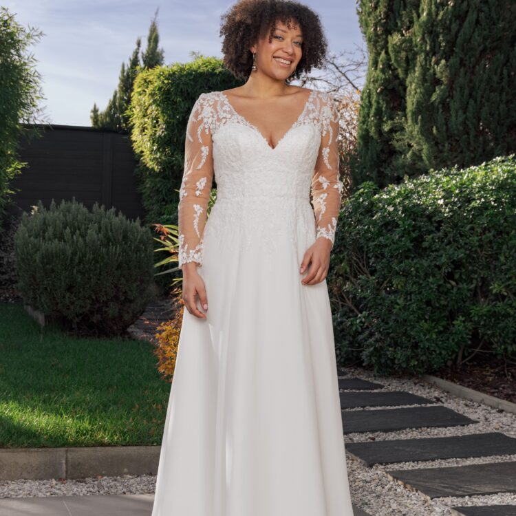 robe de mariée manches longues -  GLENN