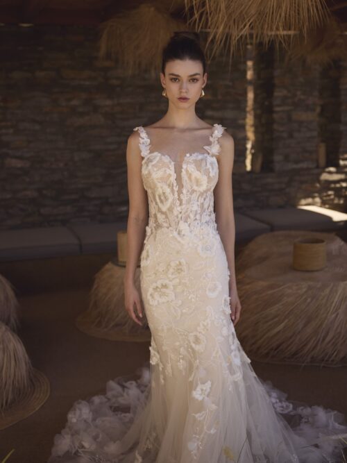 robe de mariée sirène avec dentelle - HESPER – Image 4