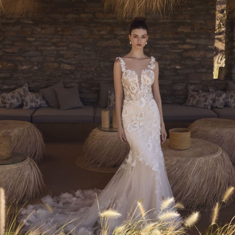 robe de mariée sirène avec dentelle - HESPER