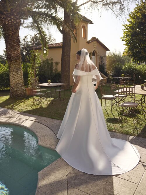 robe de mariée satin - JOLIE – Image 2