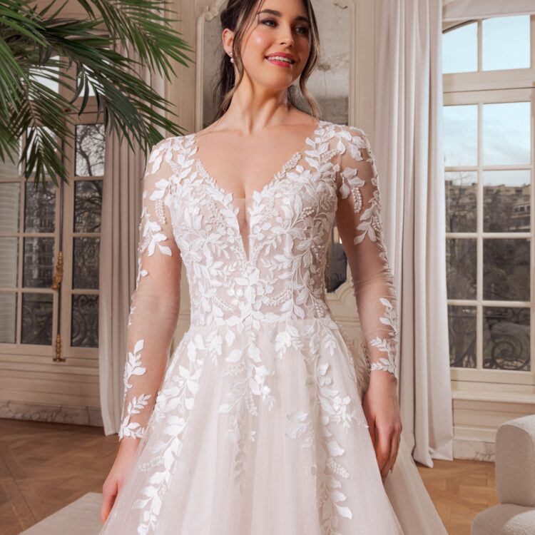 robe de mariée avec manches - KALYPSO