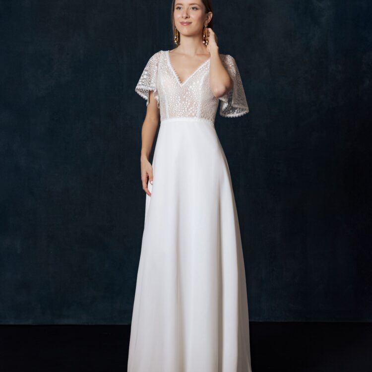 robe de mariée manches - VAEL