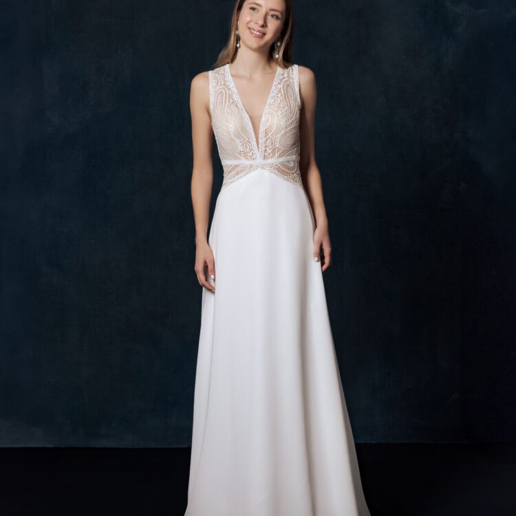 robe de mariée simple et élégante -  VALDINE