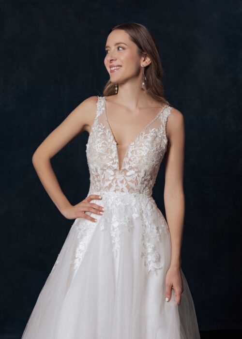 robe de mariée avec dentelles - VERED – Image 3