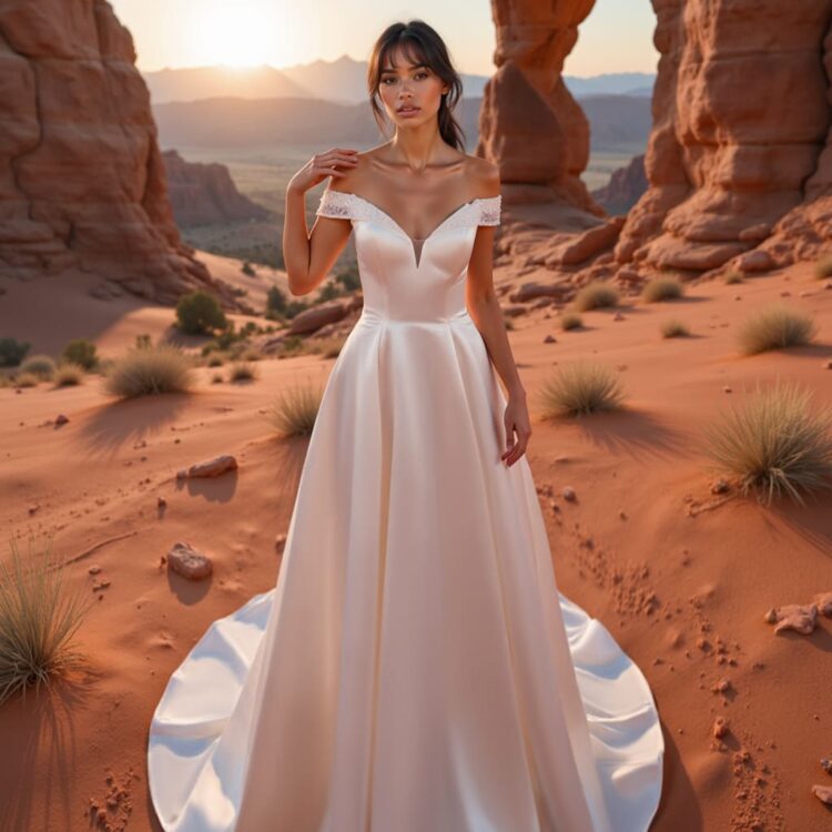 robe de mariée satin - 26-JFY-29