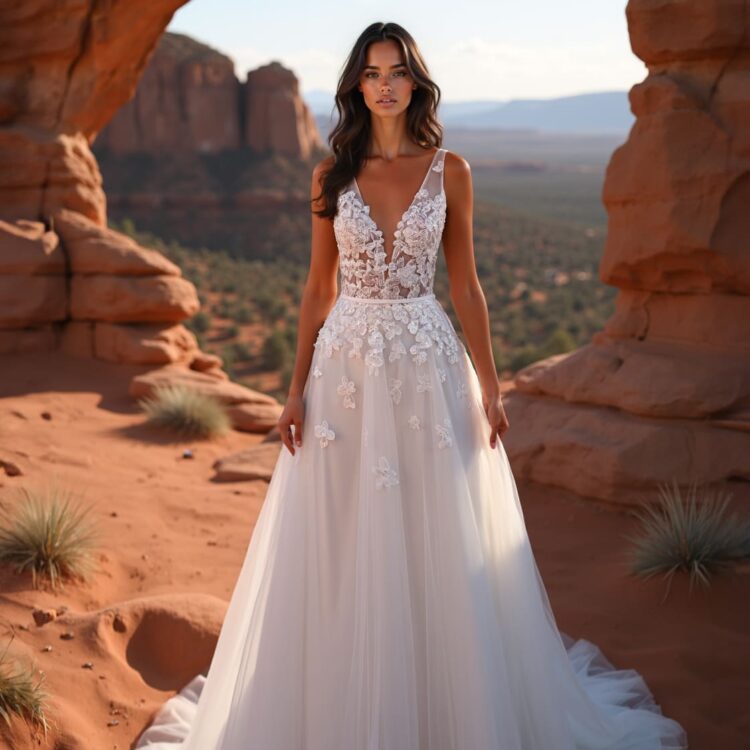 robe de mariée avec dentelle -  26-JFY-43