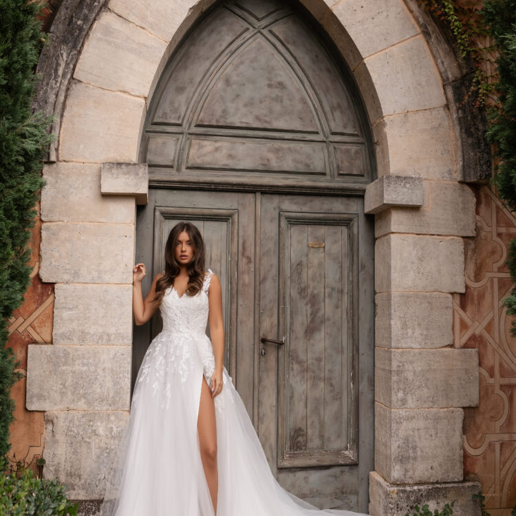 robe de mariée avec fente - 26DS01