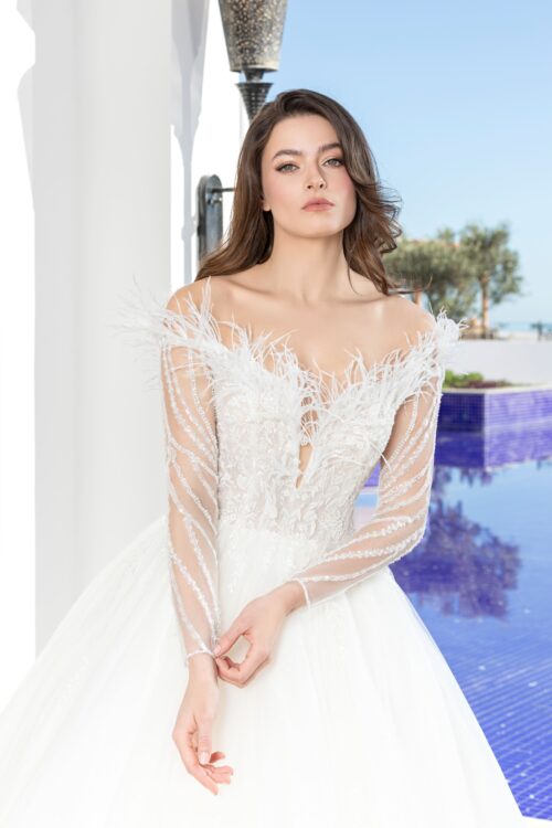 robe de mariée manches -  251-01 – Image 3