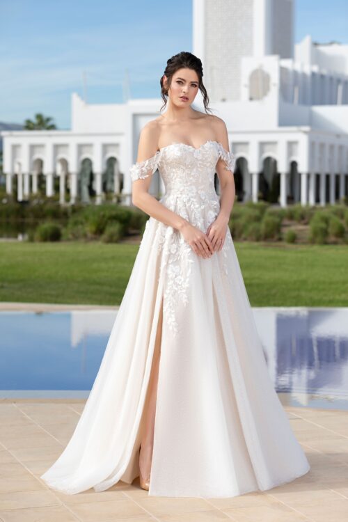 robe de mariée avec fente -  251-17