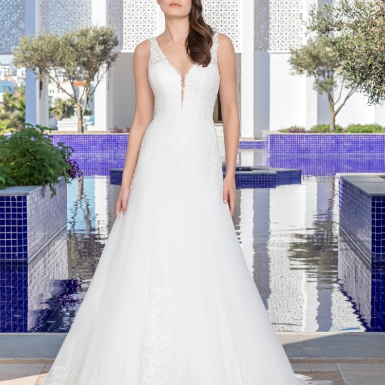 robe de mariée avec bretelles - 251-27