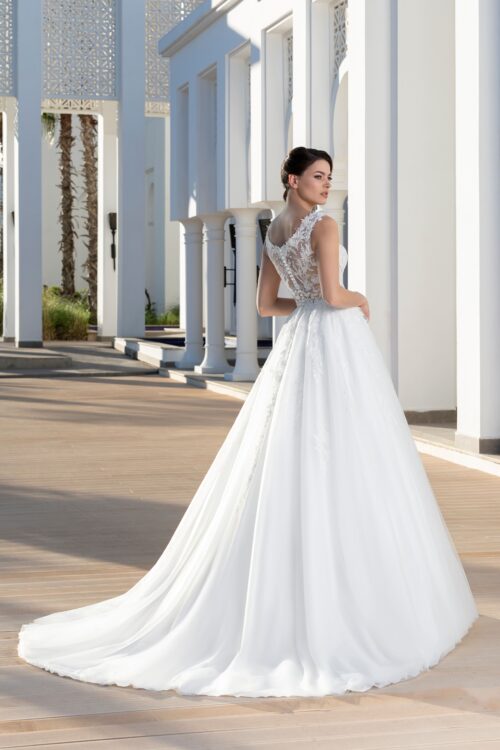 robe de mariée avec dentelle - 251-28 – Image 2