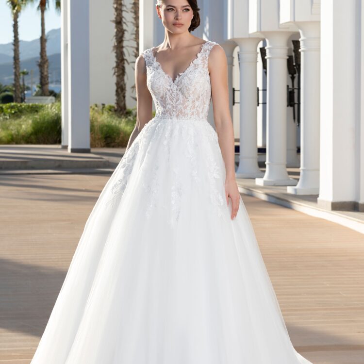 robe de mariée avec dentelle - 251-28