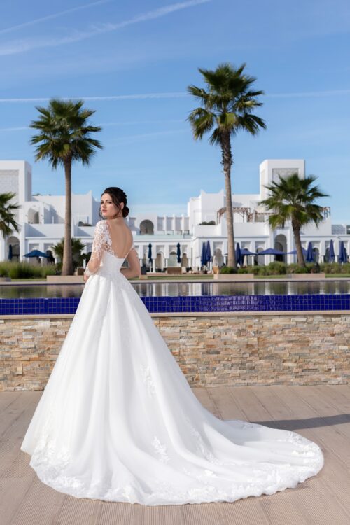robe de mariée avec manches - 251-30 – Image 2