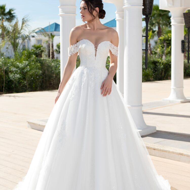 robe de mariée manches bateau -  251-31