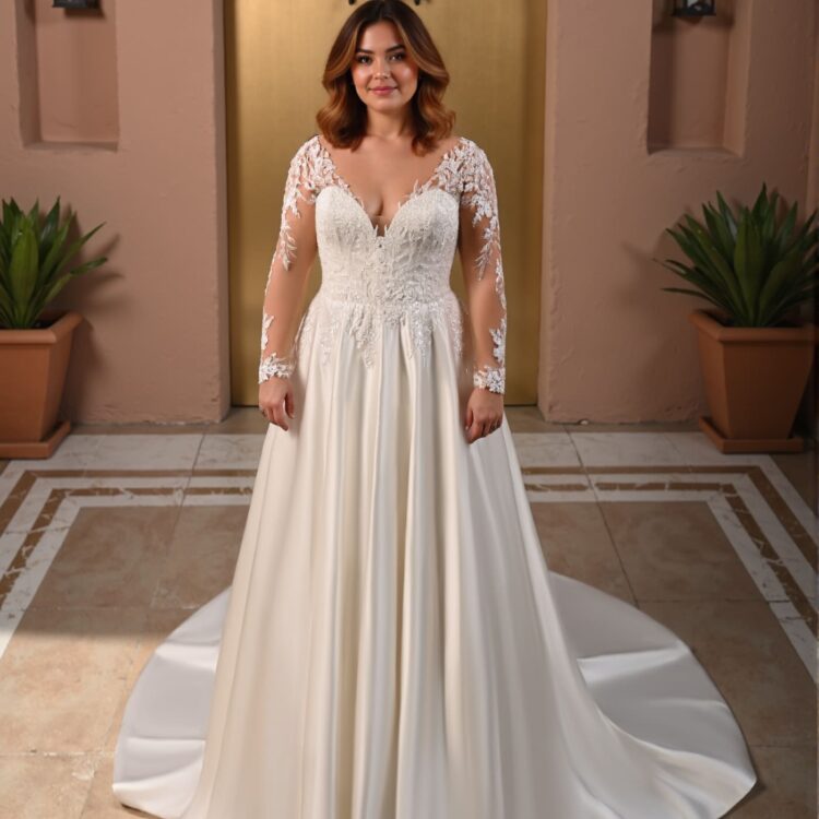 robe de mariée satin -  26-CUR-03