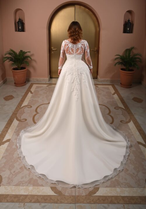 robe de mariée manche - 26-CUR-07 – Image 2