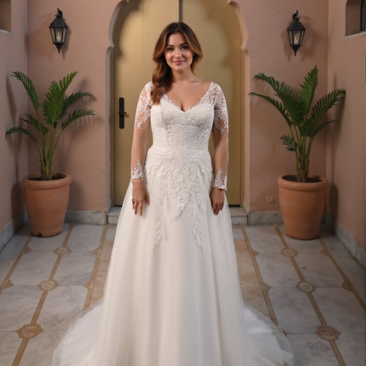 robe de mariée manche - 26-CUR-07