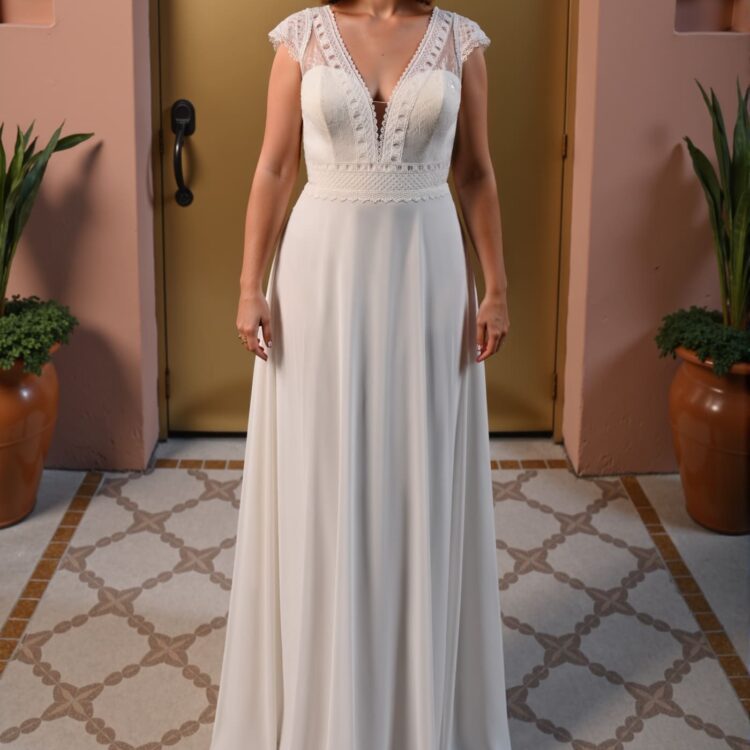 robe de mariée simple et élégante -  26-CUR-11