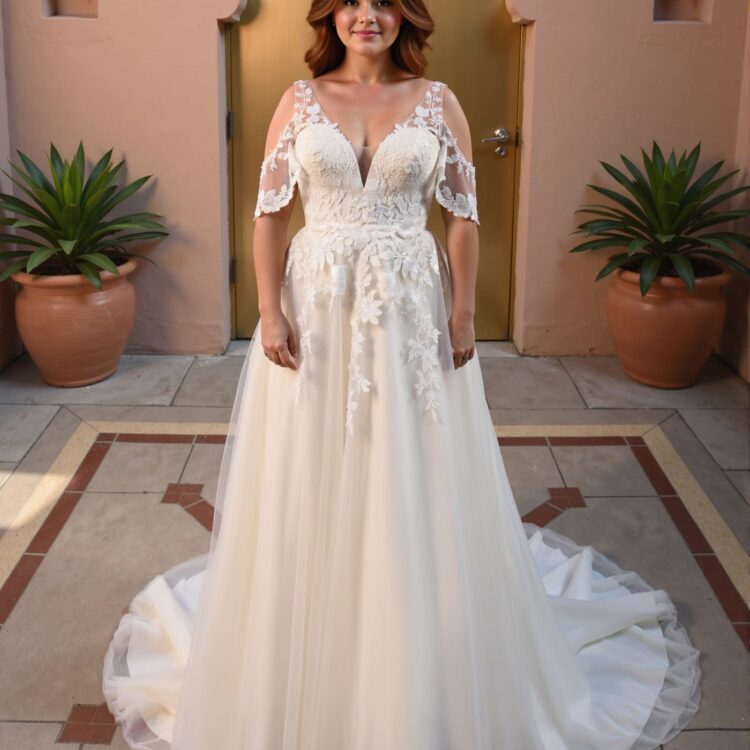 robe de mariée manche - 26-CUR-14