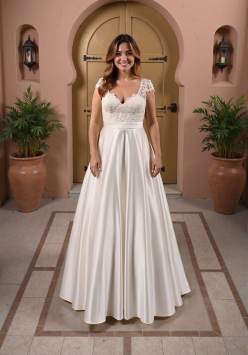 robe de mariée satin - 26-CUR-17