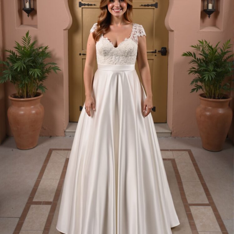 robe de mariée satin - 26-CUR-17
