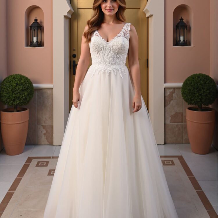 robe de mariée bretelle - 26-CUR-20