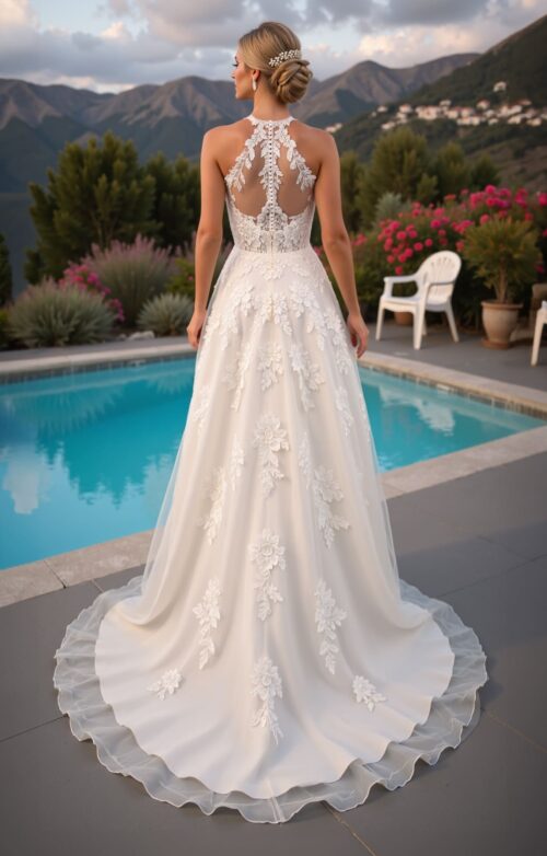 robe de mariée col américain - 26-LOV-04 – Image 2