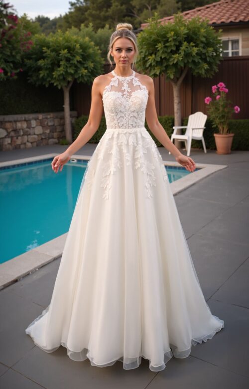 robe de mariée col américain - 26-LOV-04