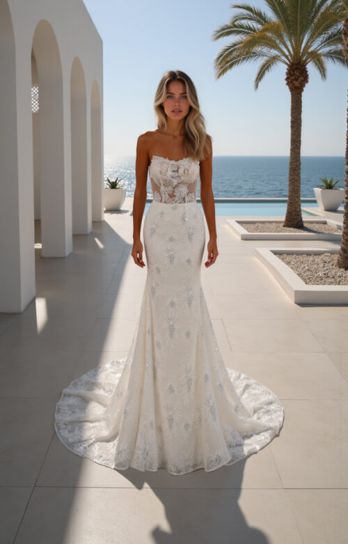 robe de mariée bustier - MK03