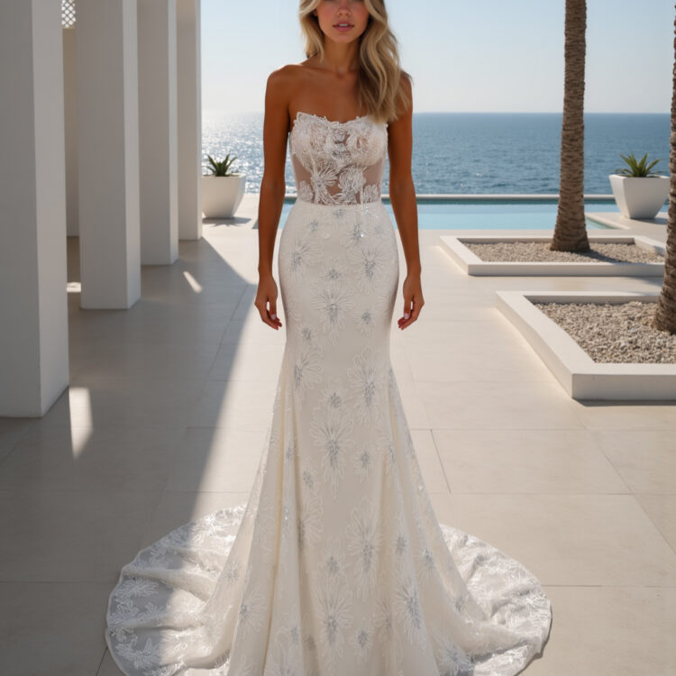 robe de mariée bustier - MK03