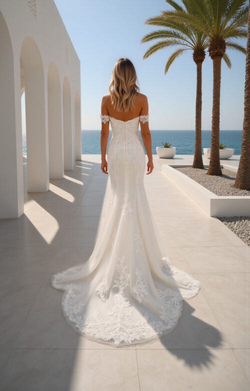 robe de mariée col bateau - MK08 – Image 2