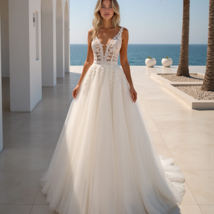 robe de mariée dentelle - MK13