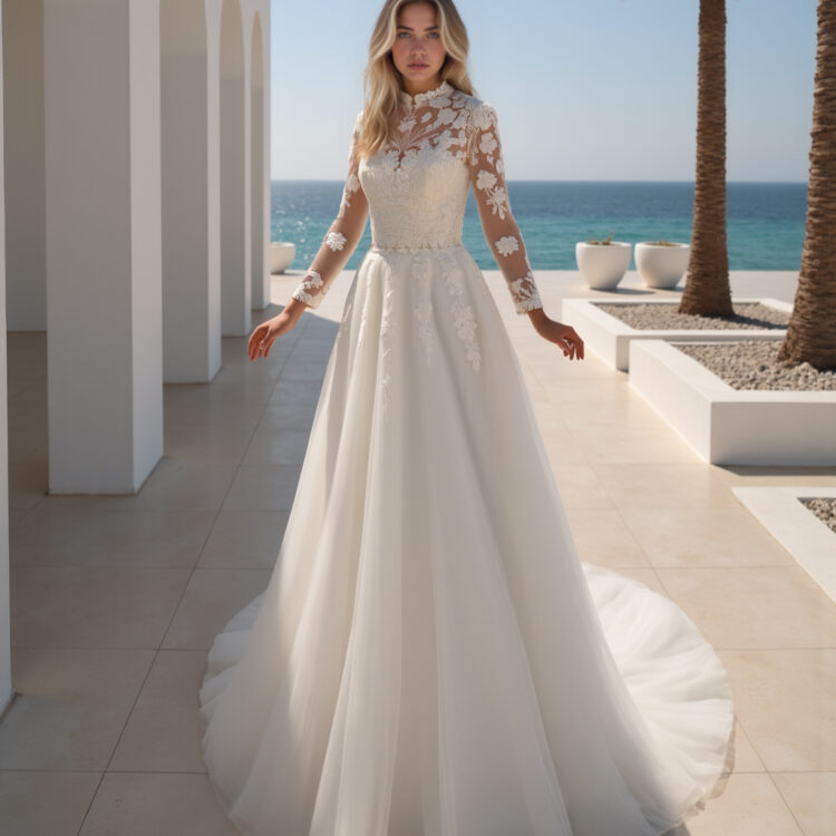 robe de mariée manche - MK17