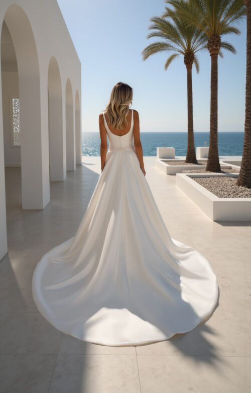 robe de mariée simple et élégante - MK20 – Image 2