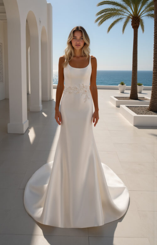 robe de mariée simple et élégante - MK20