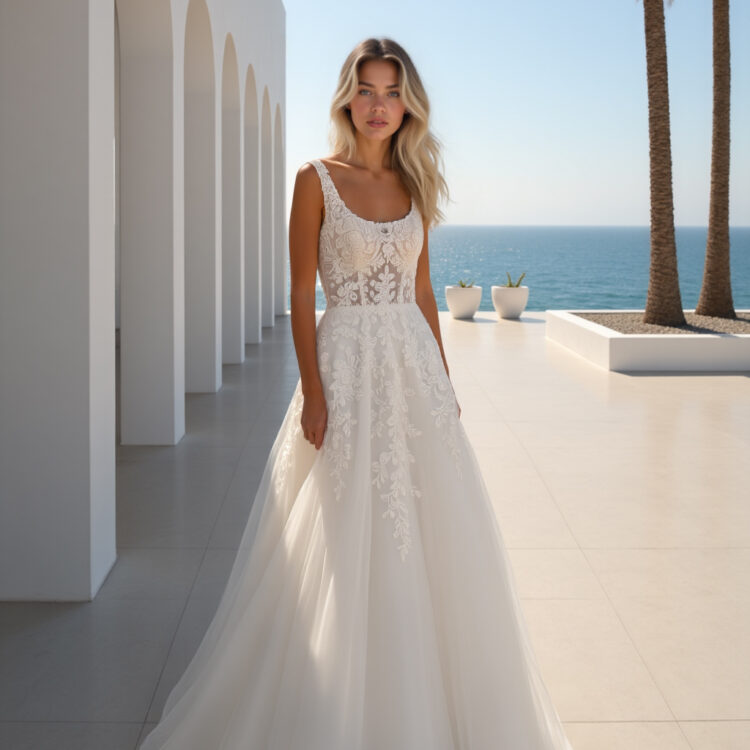 robe de mariée dentelle - MK36