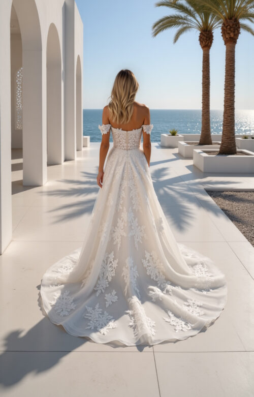 robe de mariée dentelle - MK37 – Image 2