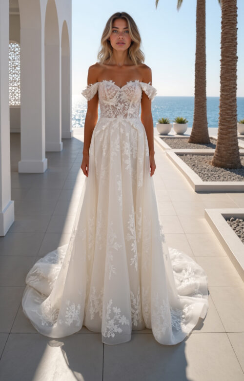 robe de mariée dentelle - MK37