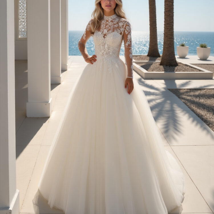 robe de mariée manche - MK41