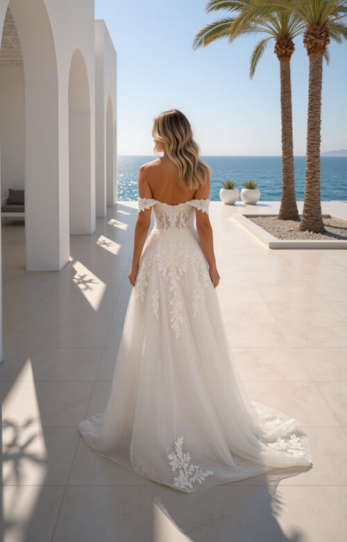 robe de mariée dentelle  - MK42 – Image 2
