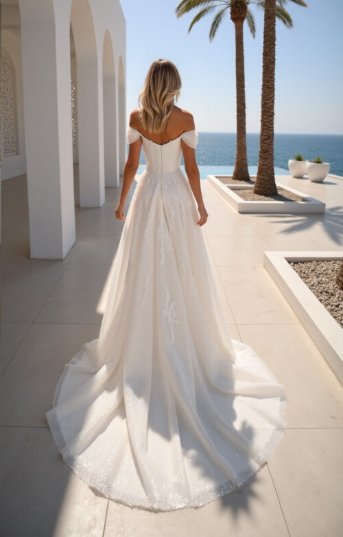 robe de mariée fente - MK44 – Image 2