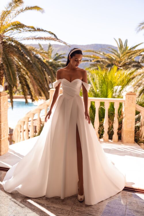 robe de mariée avec fente - 8252